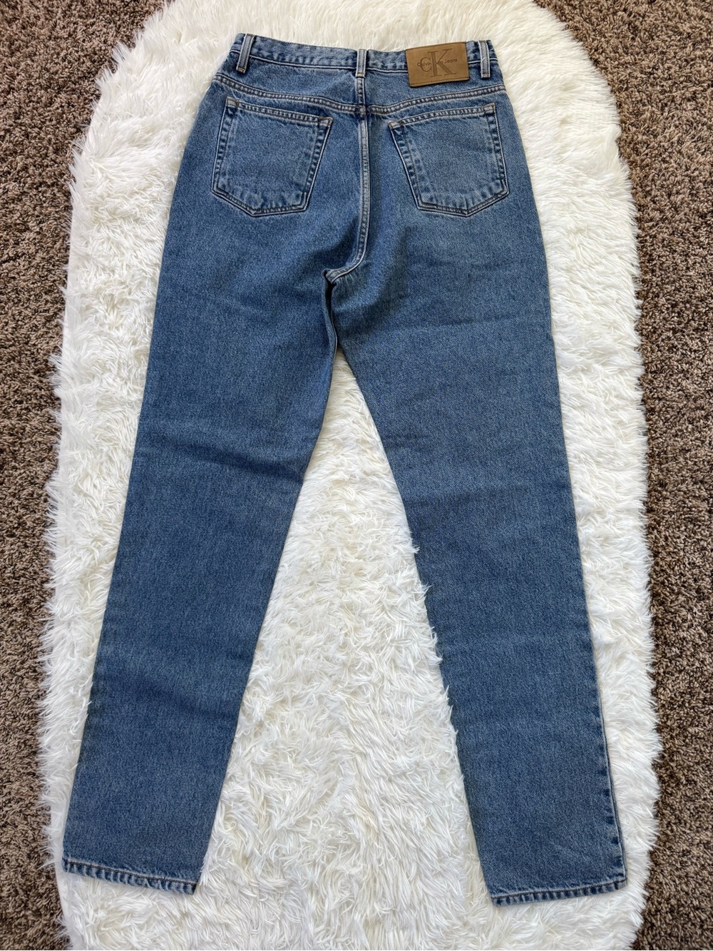 VTG Calvin Klein Classic 5 Pocket Jean Double Stonewash rigid mom jean sz 8/10 - Picture 5 of 13